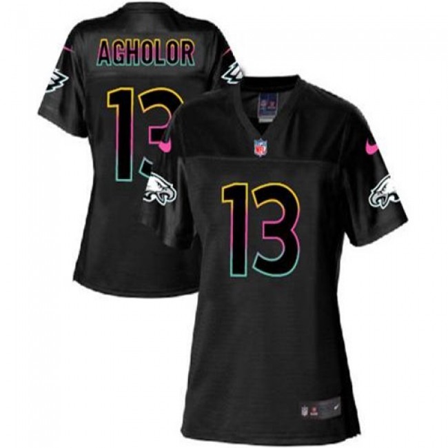 Women's Eagles #13 Nelson Agholor Black NFL Game Jersey