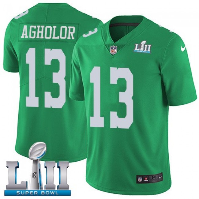 Philadelphia Eagles #13 Nelson Agholor Green Super Bowl LII Youth Stitched NFL Limited Rush Jersey