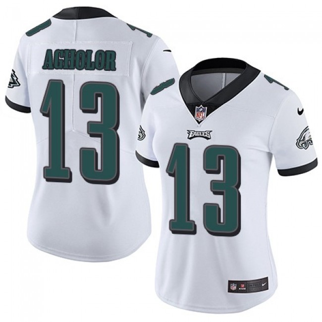 Women's Eagles #13 Nelson Agholor White Stitched NFL Vapor Untouchable Limited Jersey