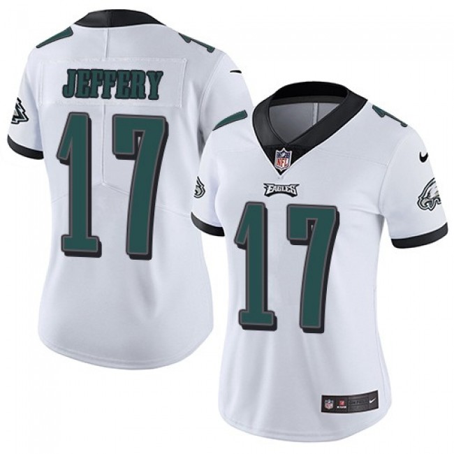 Women's Eagles #17 Alshon Jeffery White Stitched NFL Vapor Untouchable Limited Jersey