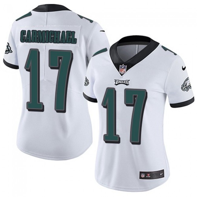 Women's Eagles #17 Harold Carmichael White Stitched NFL Vapor Untouchable Limited Jersey