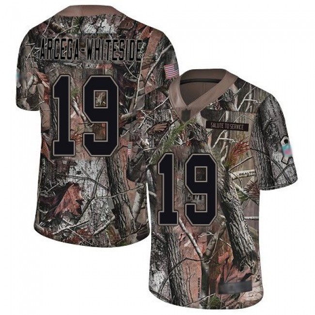 Nike Eagles #19 JJ Arcega-Whiteside Camo Men's Stitched NFL Limited Rush Realtree Jersey