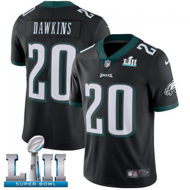 Philadelphia Eagles #20 Brian Dawkins Black Alternate Super Bowl LII Youth Stitched NFL Vapor Untouchable Limited Jersey