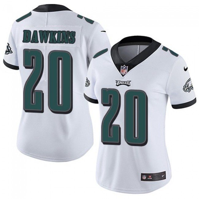 Women's Eagles #20 Brian Dawkins White Stitched NFL Vapor Untouchable Limited Jersey