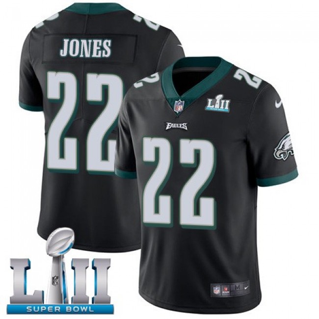 Nike Eagles #22 Sidney Jones Black Alternate Super Bowl LII Men's Stitched NFL Vapor Untouchable Limited Jersey