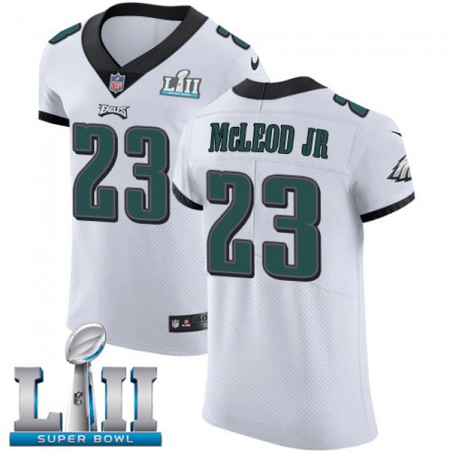 Nike Eagles #23 Rodney McLeod Jr White Super Bowl LII Men's Stitched NFL Vapor Untouchable Elite Jersey