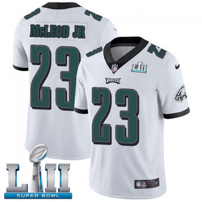 Nike Eagles #23 Rodney McLeod Jr White Super Bowl LII Men's Stitched NFL Vapor Untouchable Limited Jersey
