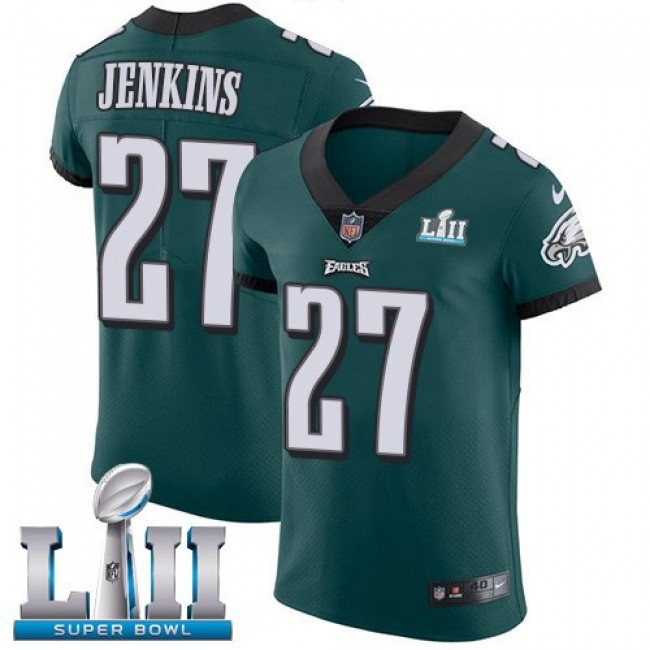 Nike Eagles #27 Malcolm Jenkins Midnight Green Team Color Super Bowl LII Men's Stitched NFL Vapor Untouchable Elite Jersey