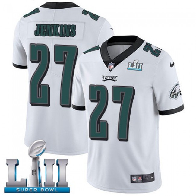 Philadelphia Eagles #27 Malcolm Jenkins White Super Bowl LII Youth Stitched NFL Vapor Untouchable Limited Jersey