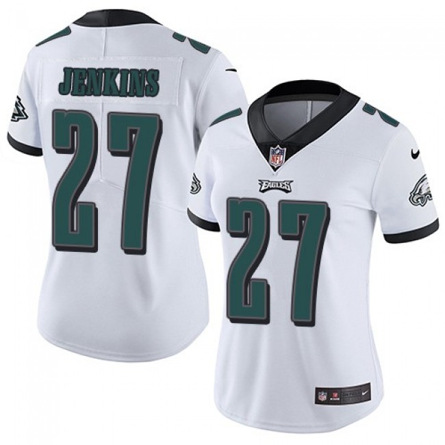 Women's Eagles #27 Malcolm Jenkins White Stitched NFL Vapor Untouchable Limited Jersey