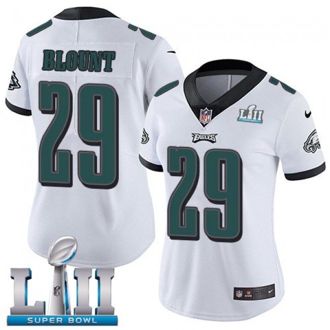 Women's Eagles #29 LeGarrette Blount White Super Bowl LII Stitched NFL Vapor Untouchable Limited Jersey