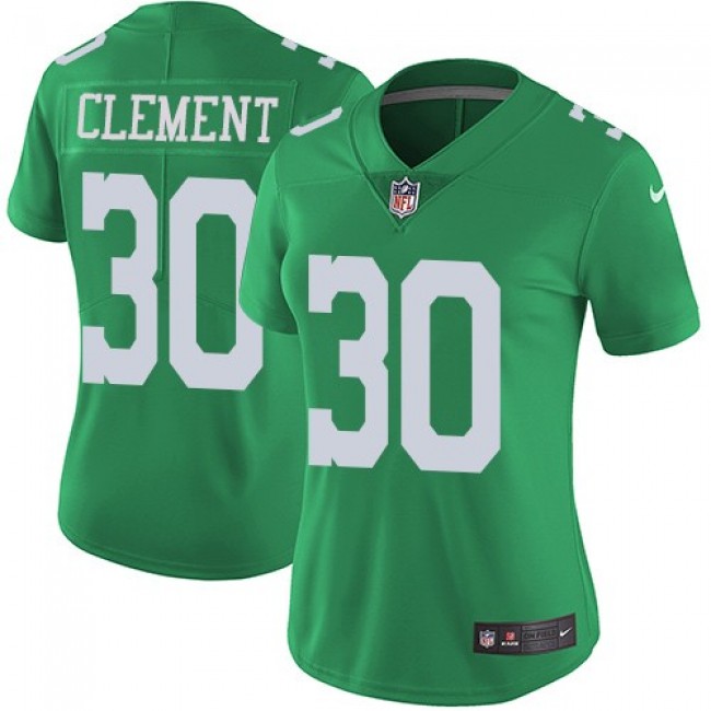 Women's Eagles #30 Corey Clement Green Stitched NFL Limited Rush Jersey