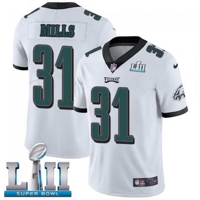 Philadelphia Eagles #31 Jalen Mills White Super Bowl LII Youth Stitched NFL Vapor Untouchable Limited Jersey