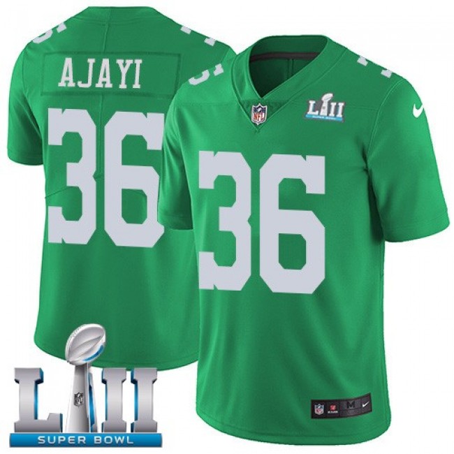 Philadelphia Eagles #36 Jay Ajayi Green Super Bowl LII Youth Stitched NFL Limited Rush Jersey