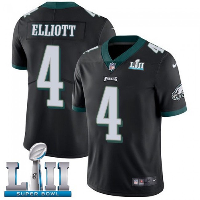 Philadelphia Eagles #4 Jake Elliott Black Alternate Super Bowl LII Youth Stitched NFL Vapor Untouchable Limited Jersey