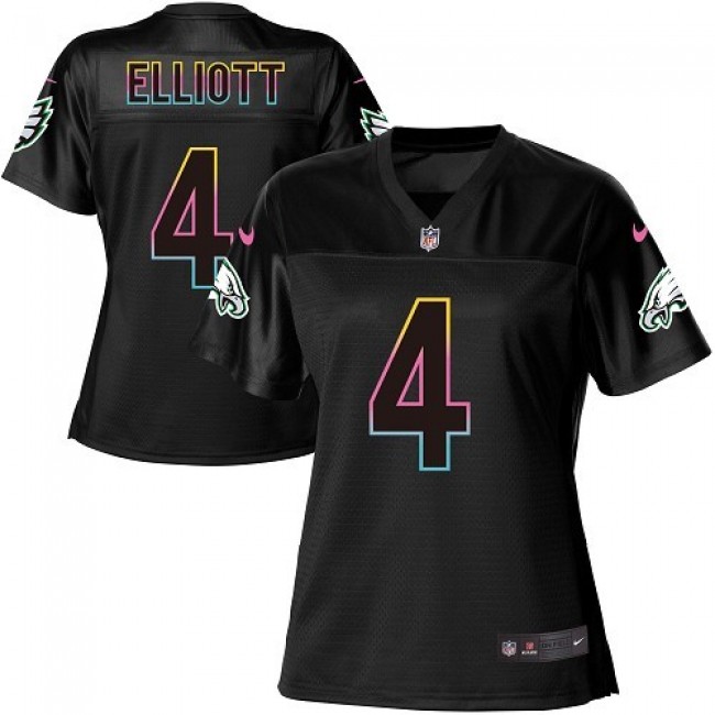 Women's Eagles #4 Jake Elliott Black NFL Game Jersey