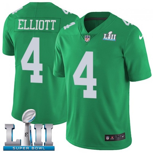 Philadelphia Eagles #4 Jake Elliott Green Super Bowl LII Youth Stitched NFL Limited Rush Jersey