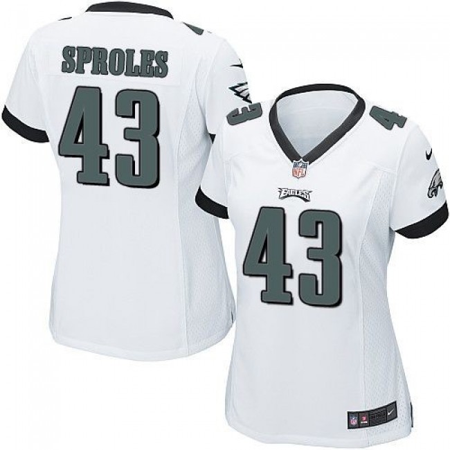 Women's Eagles #43 Darren Sproles White Stitched NFL New Elite Jersey