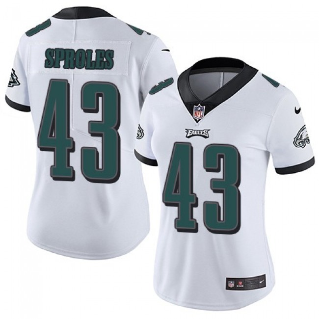 Women's Eagles #43 Darren Sproles White Stitched NFL Vapor Untouchable Limited Jersey