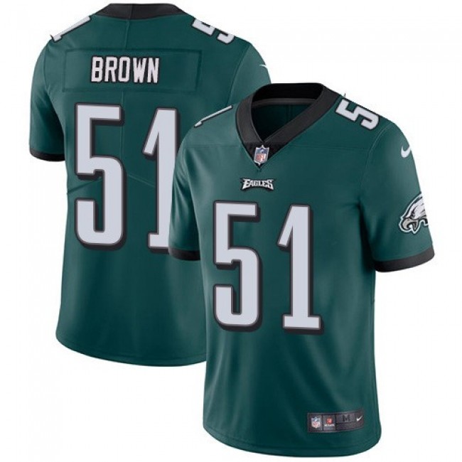 Nike Eagles #51 Zach Brown Midnight Green Team Color Men's Stitched NFL Vapor Untouchable Limited Jersey