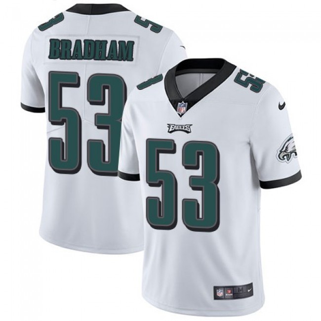 Nike Eagles #53 Nigel Bradham White Men's Stitched NFL Vapor Untouchable Limited Jersey