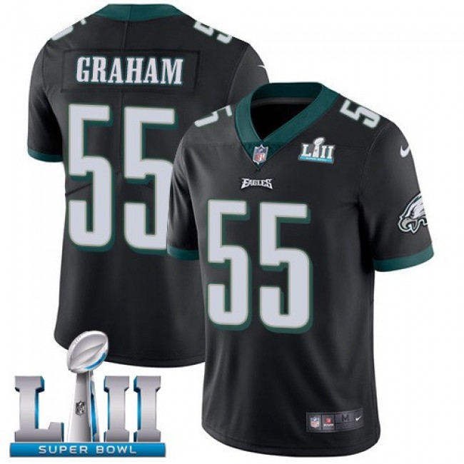Philadelphia Eagles #55 Brandon Graham Black Alternate Super Bowl LII Youth Stitched NFL Vapor Untouchable Limited Jersey