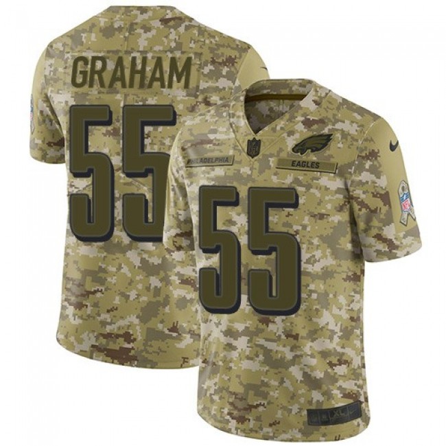 Nike Eagles #55 Brandon Graham Camo Men's Stitched NFL Limited 2018 Salute To Service Jersey