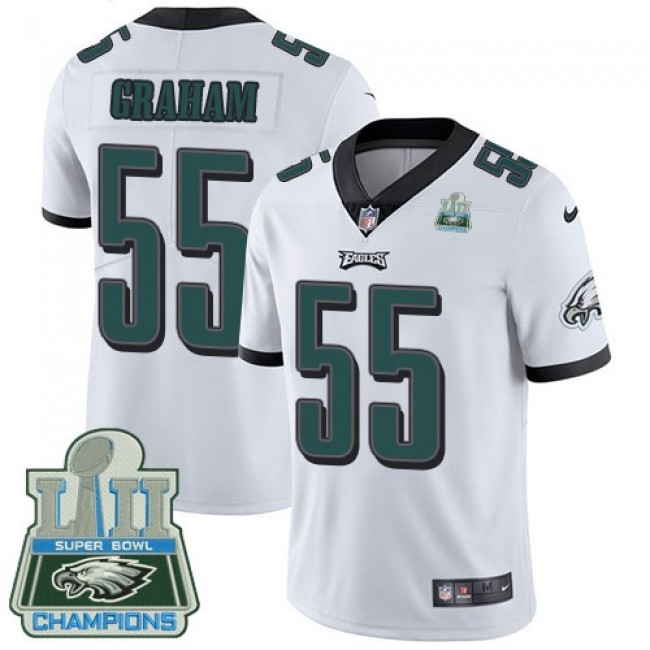 Nike Eagles #55 Brandon Graham White Super Bowl LII Champions Men's Stitched NFL Vapor Untouchable Limited Jersey