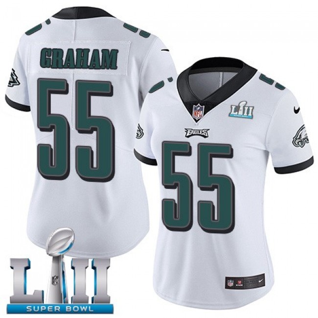 Women's Eagles #55 Brandon Graham White Super Bowl LII Stitched NFL Vapor Untouchable Limited Jersey