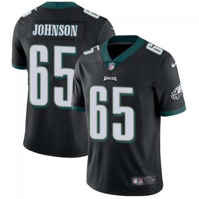 Philadelphia Eagles #65 Lane Johnson Black Alternate Youth Stitched NFL Vapor Untouchable Limited Jersey