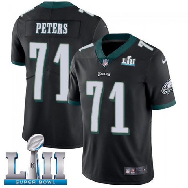 Philadelphia Eagles #71 Jason Peters Black Alternate Super Bowl LII Youth Stitched NFL Vapor Untouchable Limited Jersey
