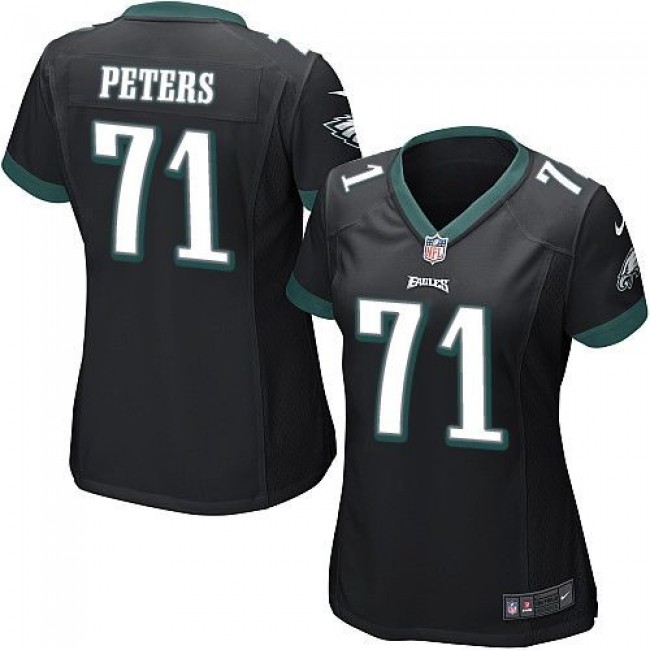 Women's Eagles #71 Jason Peters Black Alternate Stitched NFL New Elite Jersey