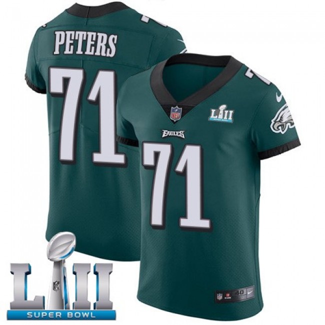 Nike Eagles #71 Jason Peters Midnight Green Team Color Super Bowl LII Men's Stitched NFL Vapor Untouchable Elite Jersey