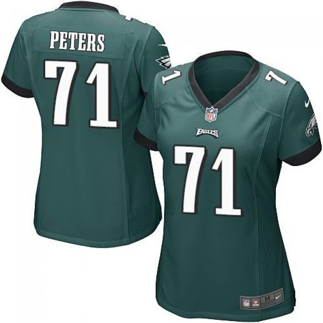 Women's Eagles #71 Jason Peters Midnight Green Team Color Stitched NFL New Elite Jersey