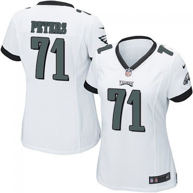 Women's Eagles #71 Jason Peters White Stitched NFL New Elite Jersey