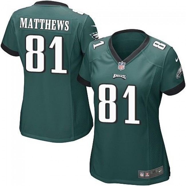 Women's Eagles #81 Jordan Matthews Midnight Green Team Color Stitched NFL New Elite Jersey