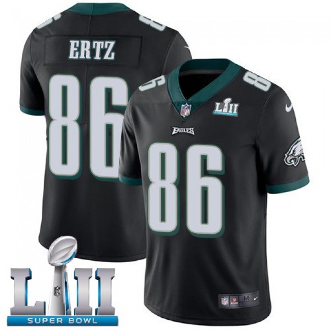 Philadelphia Eagles #86 Zach Ertz Black Alternate Super Bowl LII Youth Stitched NFL Vapor Untouchable Limited Jersey