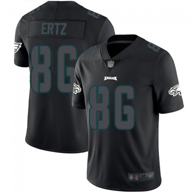 Nike Eagles #86 Zach Ertz Black Men's Stitched NFL Limited Rush Impact Jersey