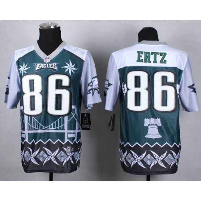 Nike Eagles #86 Zach Ertz Midnight Green Men's Stitched NFL Elite Noble Fashion Jersey