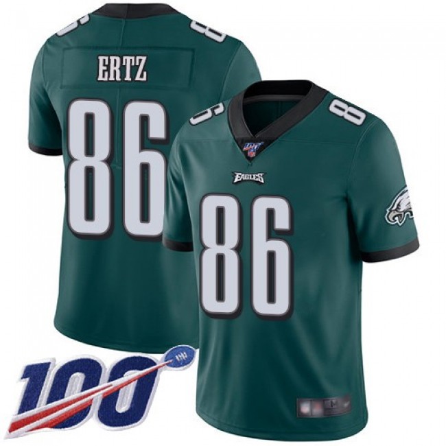جلوكوز الدم Nike Eagles #86 Zach Ertz Midnight Green Team Color Men's Stitched NFL 100th Season Vapor Limited Jersey صور ان