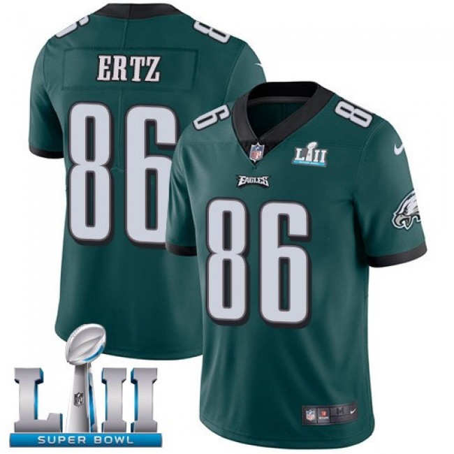 Philadelphia Eagles #86 Zach Ertz Midnight Green Team Color Super Bowl LII Youth Stitched NFL Vapor Untouchable Limited Jersey