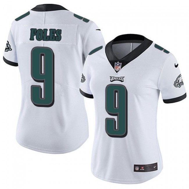 Women's Eagles #9 Nick Foles White Stitched NFL Vapor Untouchable Limited Jersey