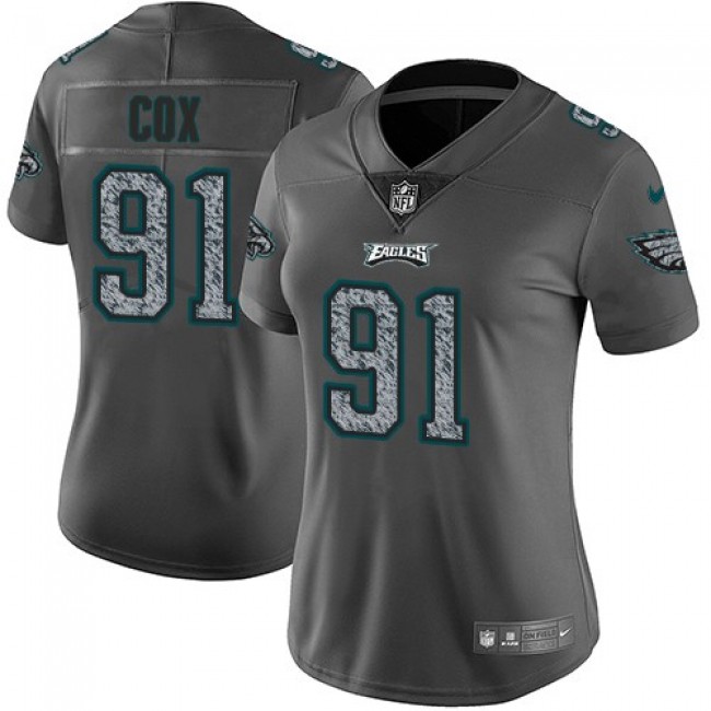 Women's Eagles #91 Fletcher Cox Gray Static Stitched NFL Vapor Untouchable Limited Jersey