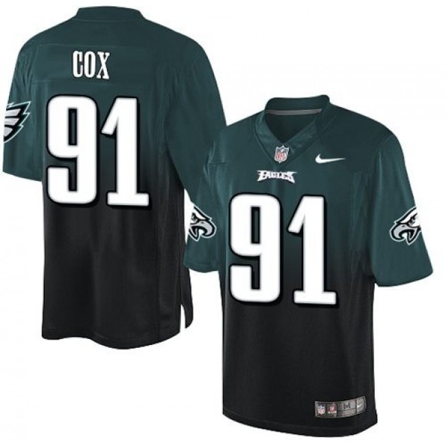 Nike Eagles #91 Fletcher Cox Midnight Green/Black Men's Stitched NFL Elite Fadeaway Fashion Jersey