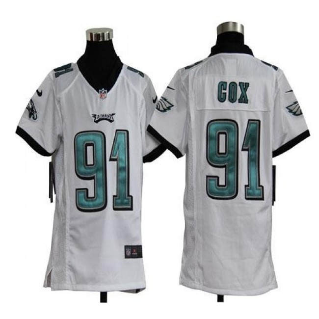 Philadelphia Eagles #91 Fletcher Cox White Youth Stitched NFL Elite Jersey