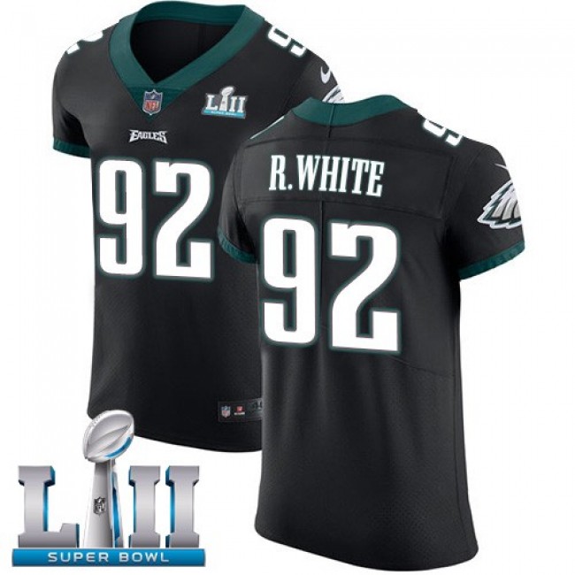 Nike Eagles #92 Reggie White Black Alternate Super Bowl LII Men's Stitched NFL Vapor Untouchable Elite Jersey