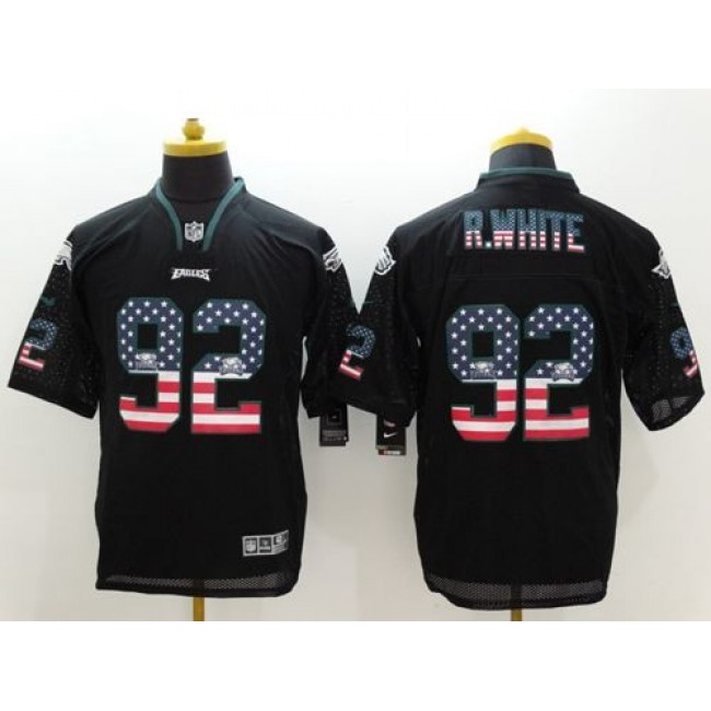 كلوس اب الاحمر Philadelphia Eagles #92 Reggie White Nike Salute to Service Nike Black Limited Jersey كلوس اب الاحمر