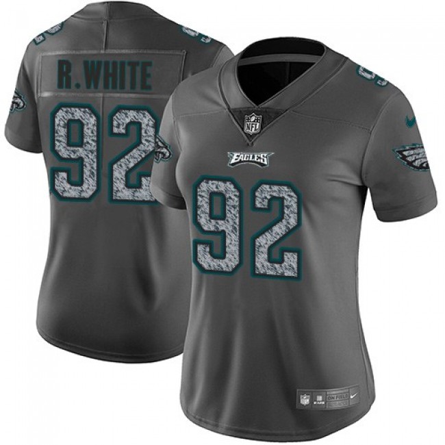 Women's Eagles #92 Reggie White Gray Static Stitched NFL Vapor Untouchable Limited Jersey