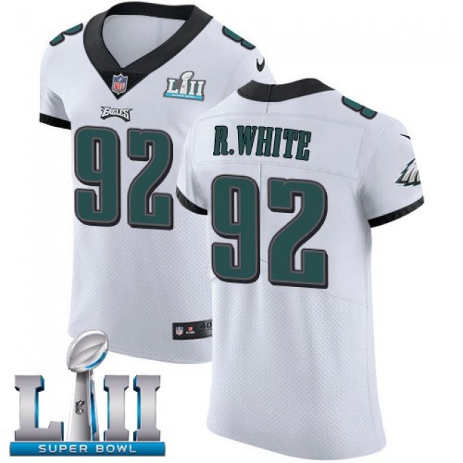 Nike Eagles #92 Reggie White White Super Bowl LII Men's Stitched NFL Vapor Untouchable Elite Jersey