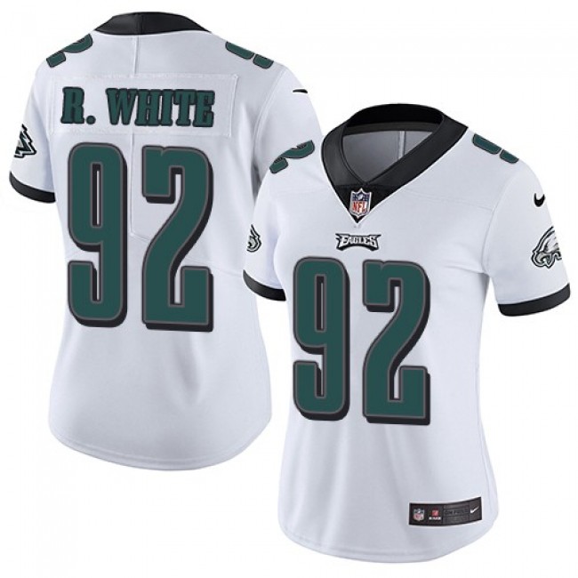 Women's Eagles #92 Reggie White White Stitched NFL Vapor Untouchable Limited Jersey